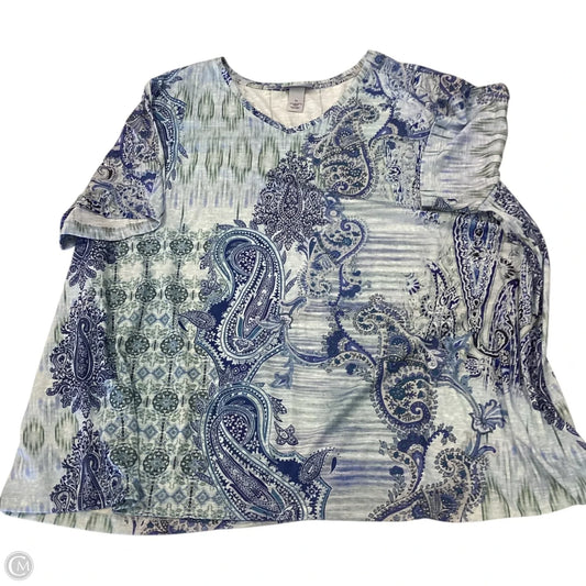 Top Short Sleeve By Catherines In Blue, Size: 3x