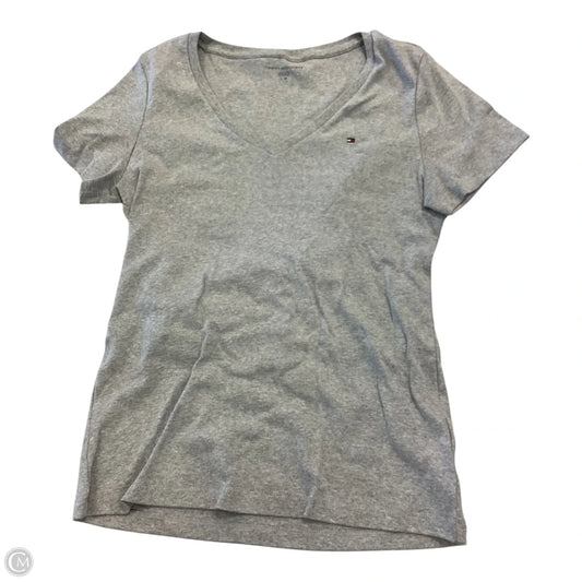 Top Short Sleeve By Tommy Hilfiger In Grey, Size: L