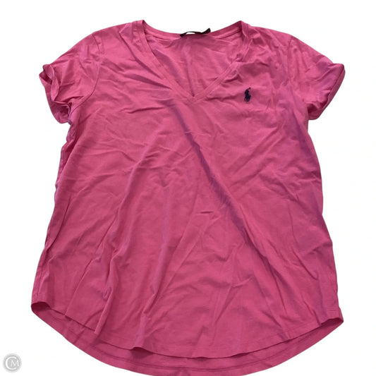 Top Short Sleeve By Ralph Lauren In Pink, Size: L