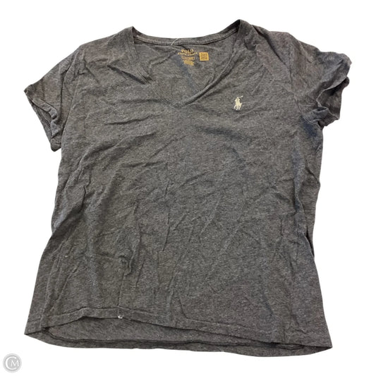 Top Short Sleeve By Ralph Lauren In Grey, Size: L