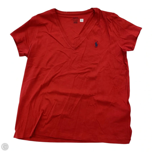 Top Short Sleeve By Ralph Lauren In Red, Size: L