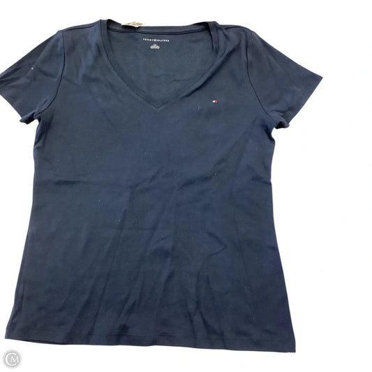 Top Short Sleeve By Tommy Hilfiger In Navy, Size: L
