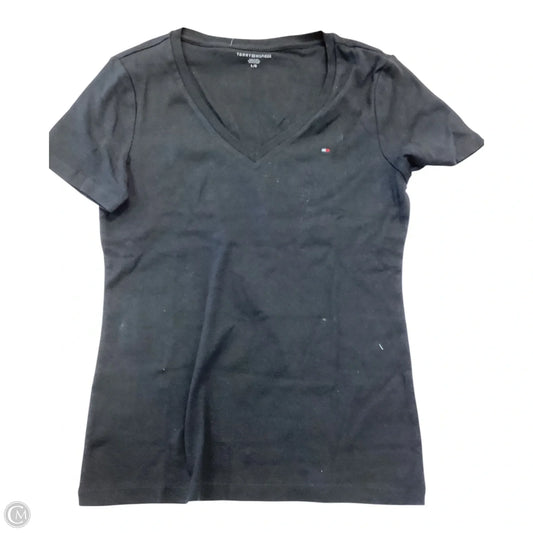 Top Short Sleeve By Tommy Hilfiger In Black, Size: L