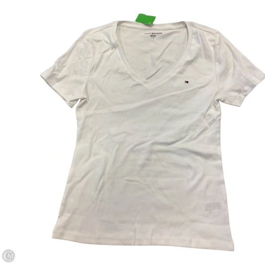 Top Short Sleeve By Tommy Hilfiger In White, Size: L