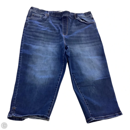 Jeans Cropped By Croft And Barrow In Blue, Size: 1x