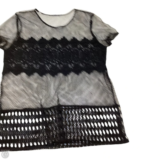 Top Short Sleeve By Elie Tahari In Black, Size: L