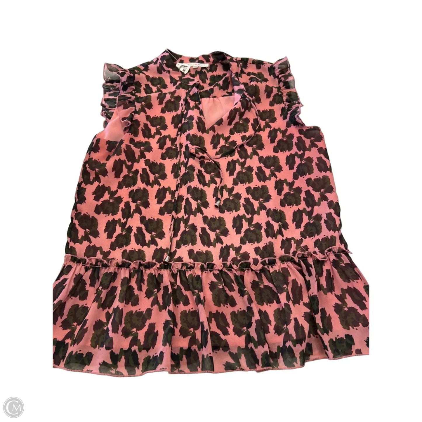 Blouse Short Sleeve By Joy Joy In Floral Print, Size: L
