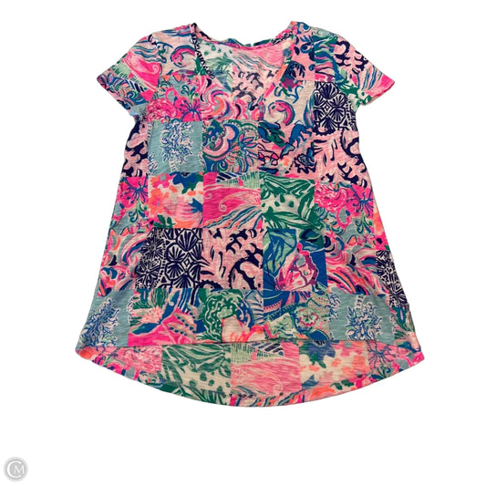 Top Short Sleeve Designer By Lilly Pulitzer In Multi-colored, Size: Xs