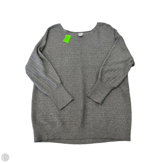 Sweater By Chicos In Grey, Size: L