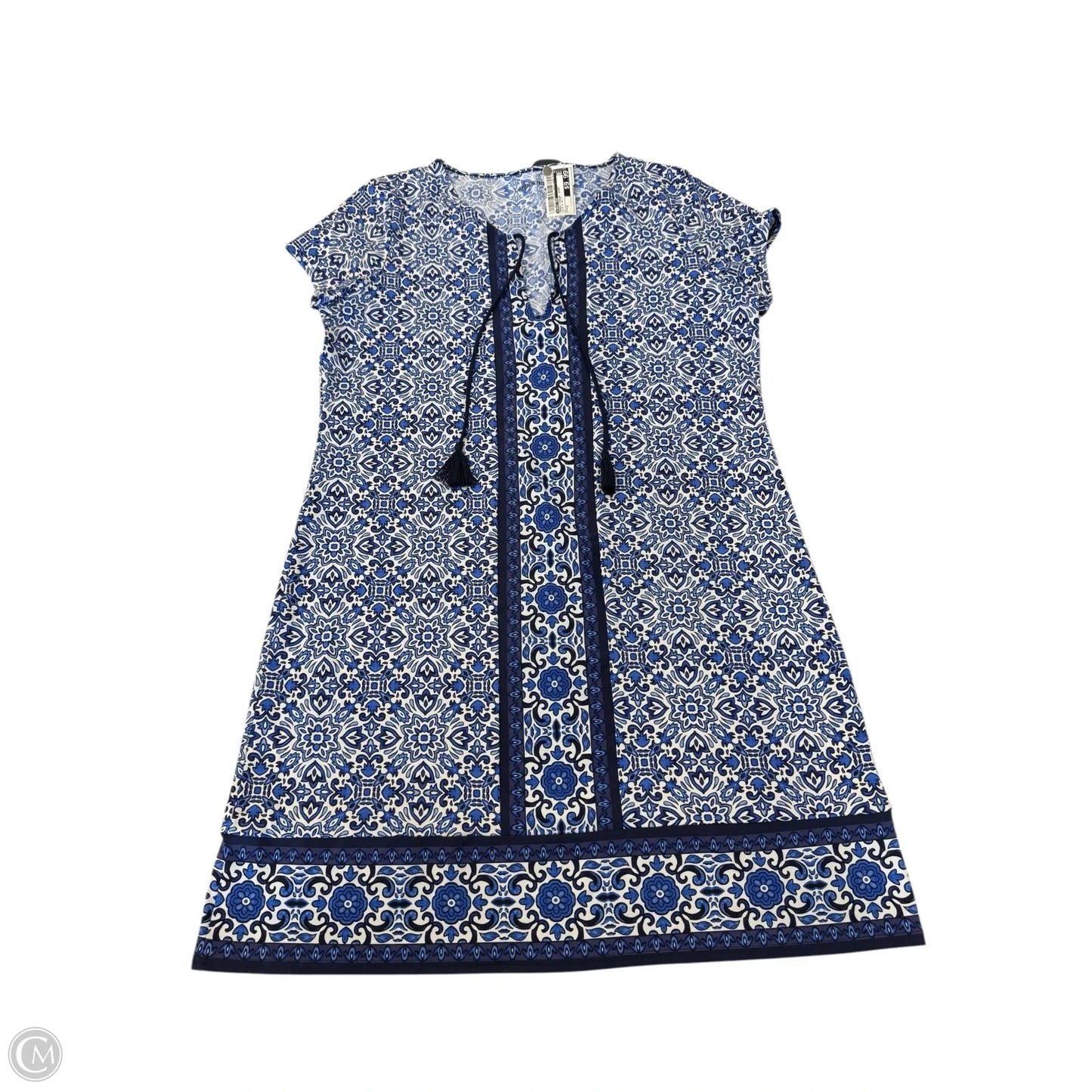 Dress Casual Short By Lands End In Blue & White, Size: S