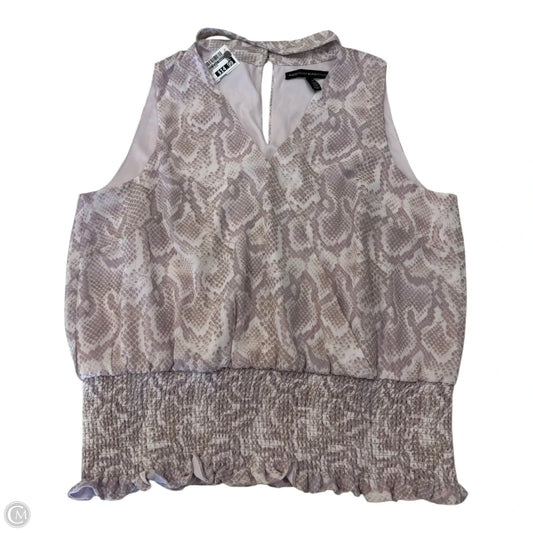 Blouse Sleeveless By White House Black Market In Animal Print, Size: 14