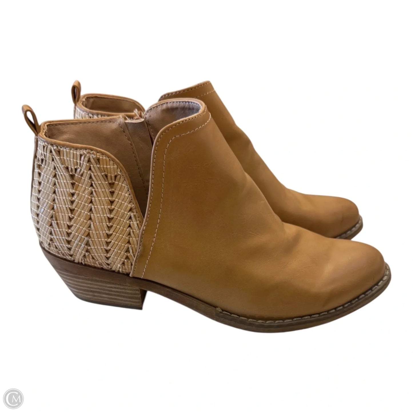 Boots Ankle Heels By Report In Tan, Size: 8.5