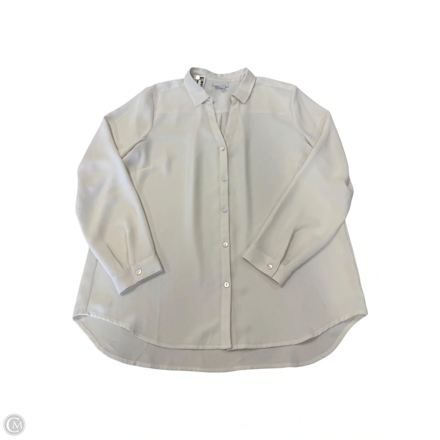 Blouse Long Sleeve By J. Jill In Cream, Size: M