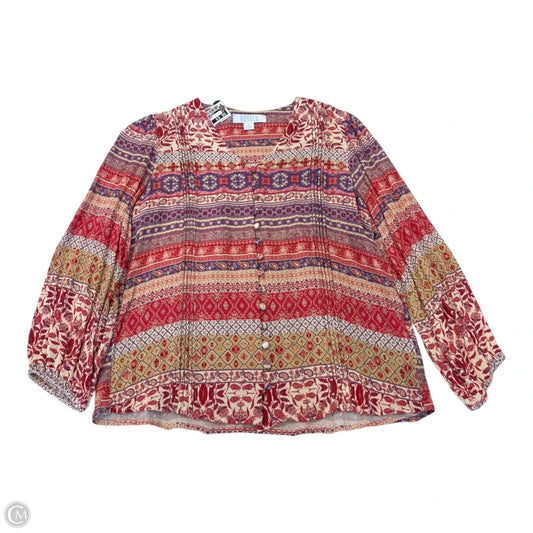 Top 3/4 Sleeve By Clothes Mentor In Multi-colored, Size: S
