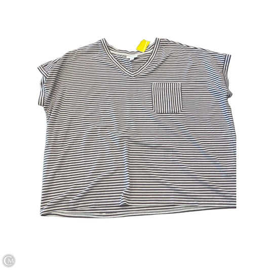 Top Short Sleeve By J. Jill In Striped Pattern, Size: L