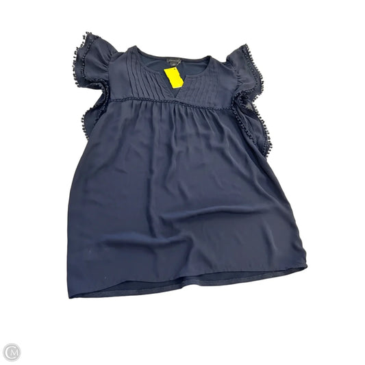 Blouse Sleeveless By Ann Taylor In Navy, Size: Xs