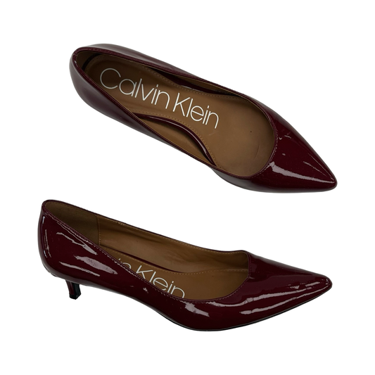 Shoes Heels Kitten By Calvin Klein In Red, Size:7