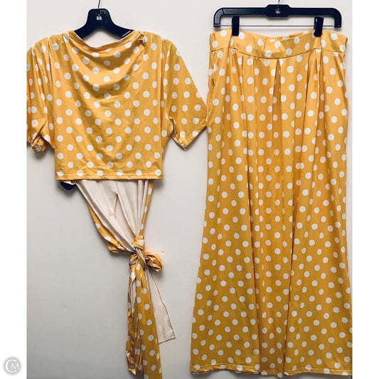 Skirt Set 2pc By Clothes Mentor In Polkadot Pattern, Size: 1x