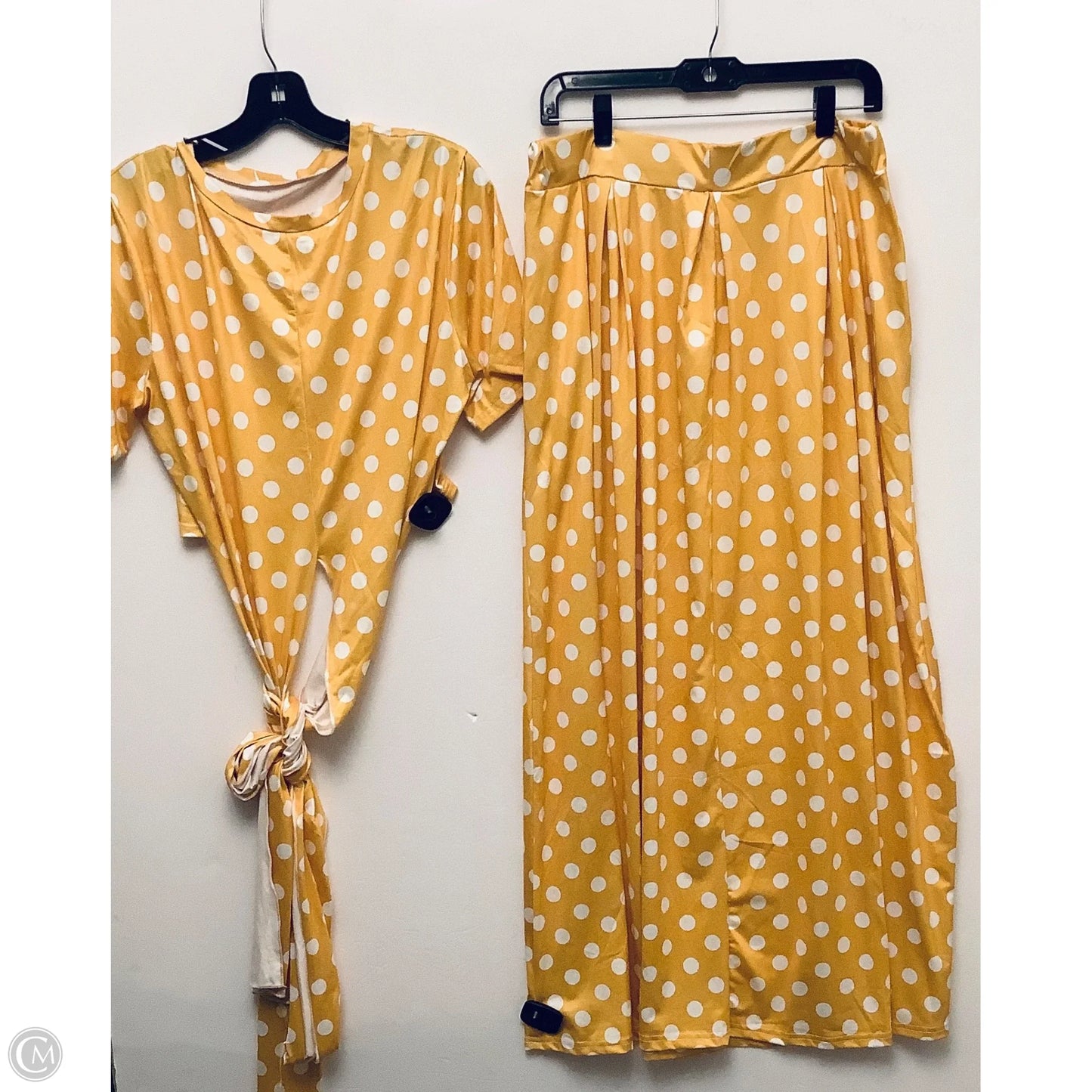 Skirt Set 2pc By Clothes Mentor In Polkadot Pattern, Size: 1x