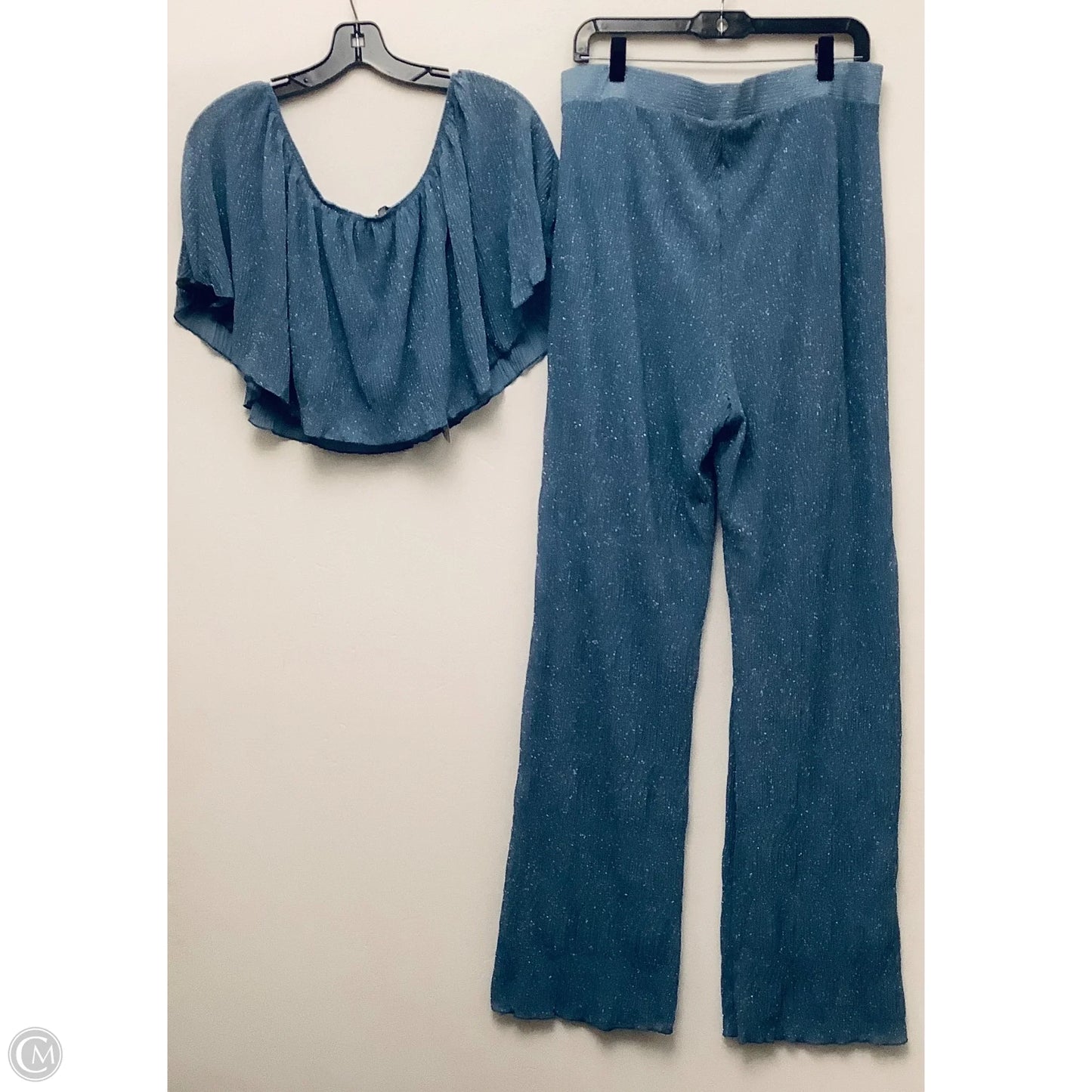 Pants Set 2pc By Fashion Nova In Blue, Size: 1x