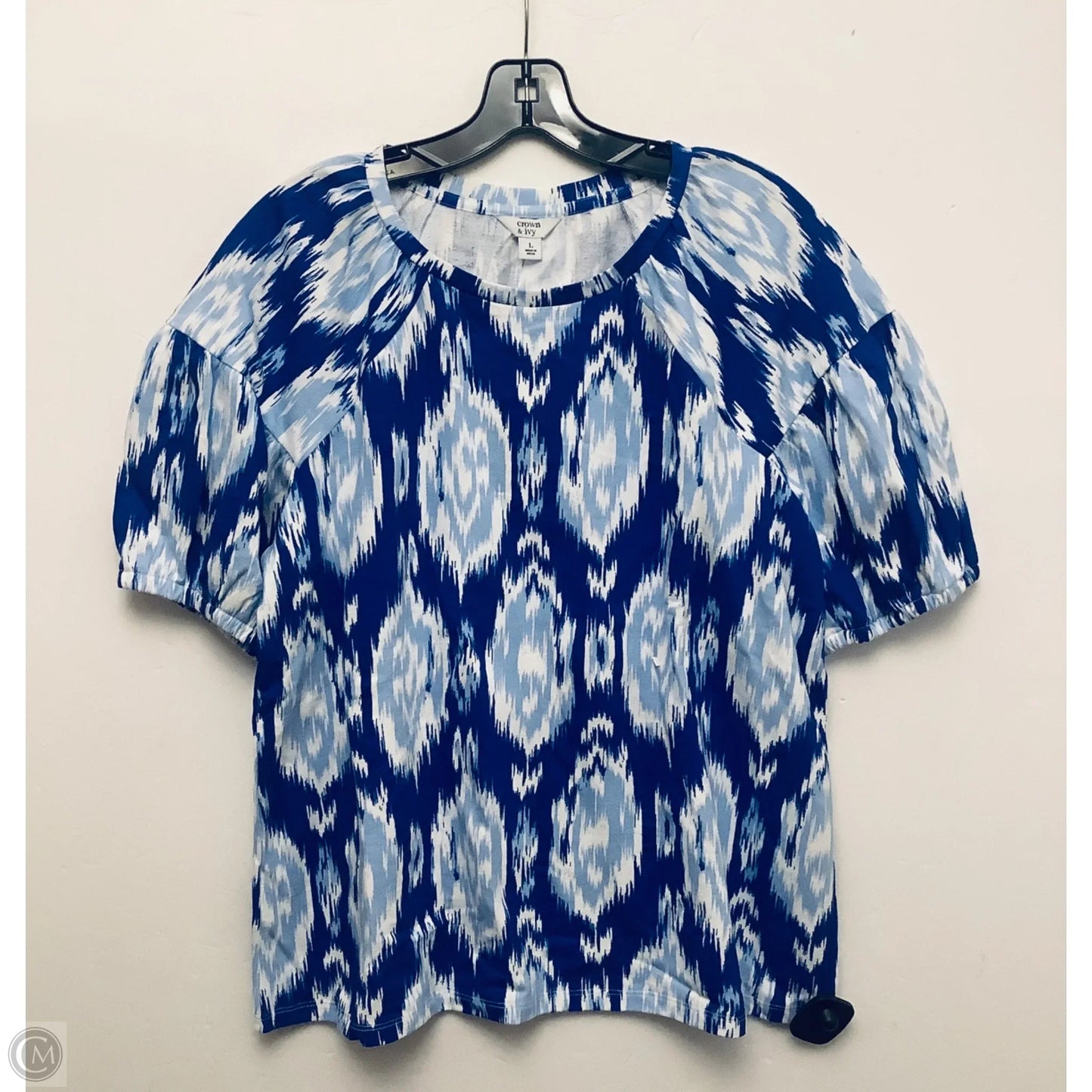Top Short Sleeve By Crown And Ivy In Blue, Size: L