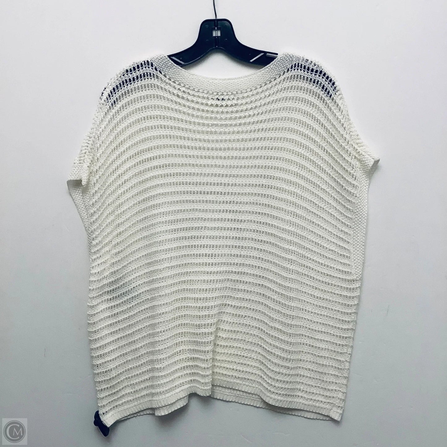 Top Short Sleeve By Max Studio In Cream, Size: L