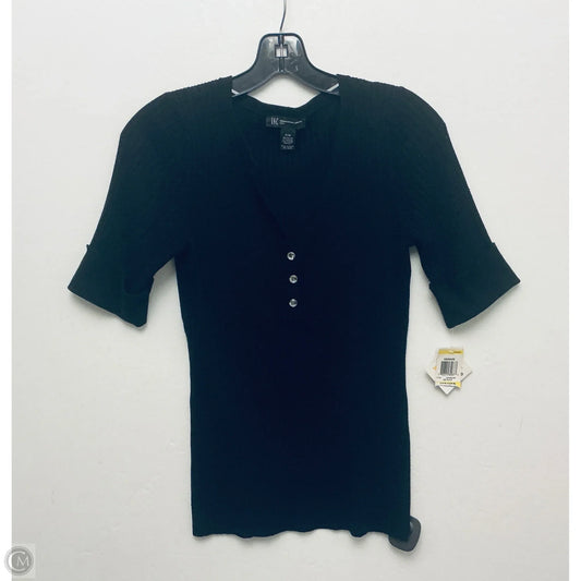 Top Short Sleeve By Inc In Black, Size: M