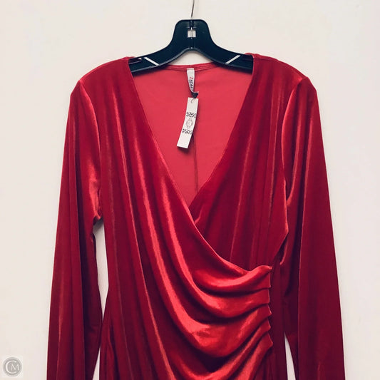 Dress Casual Midi By Clothes Mentor In Red, Size: L