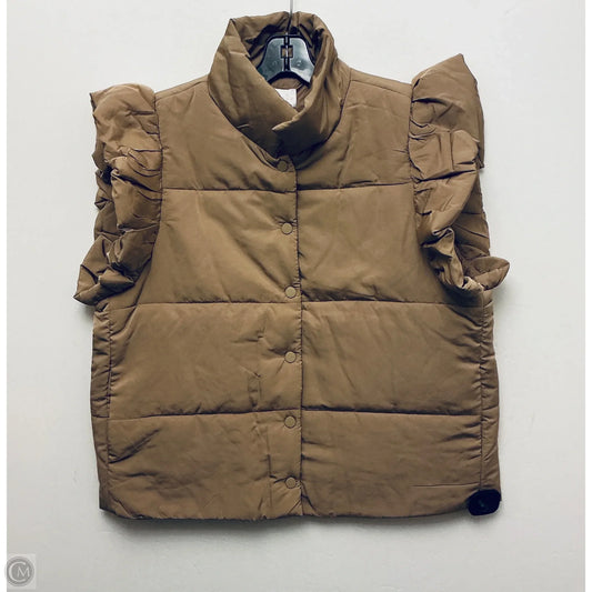 Jacket Puffer & Quilted By Entro In Tan, Size: L