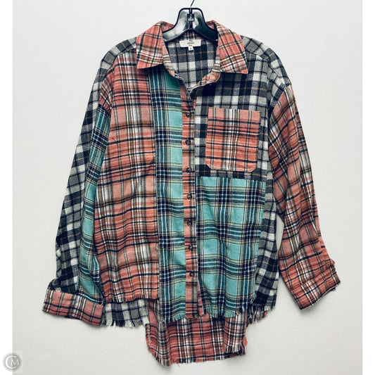 Top Long Sleeve By Entro In Plaid Pattern, Size: S