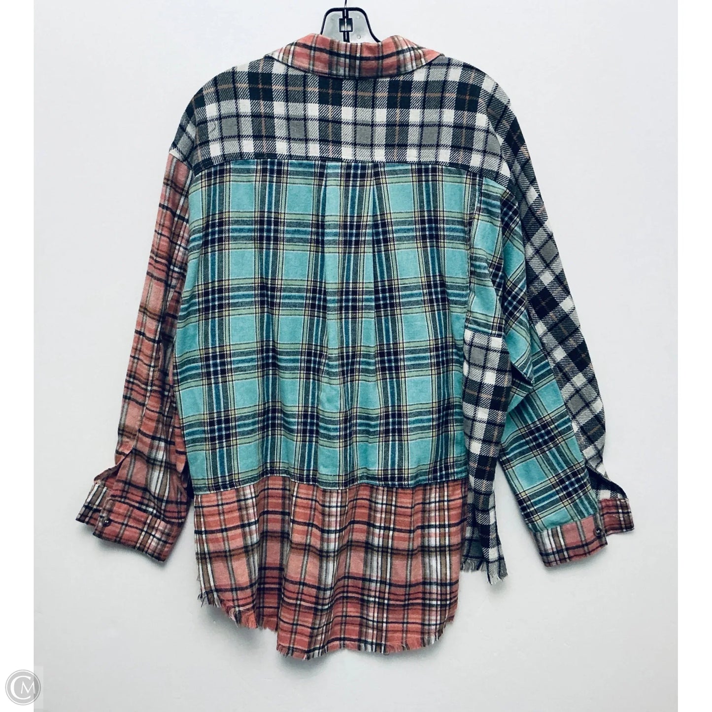 Top Long Sleeve By Entro In Plaid Pattern, Size: S
