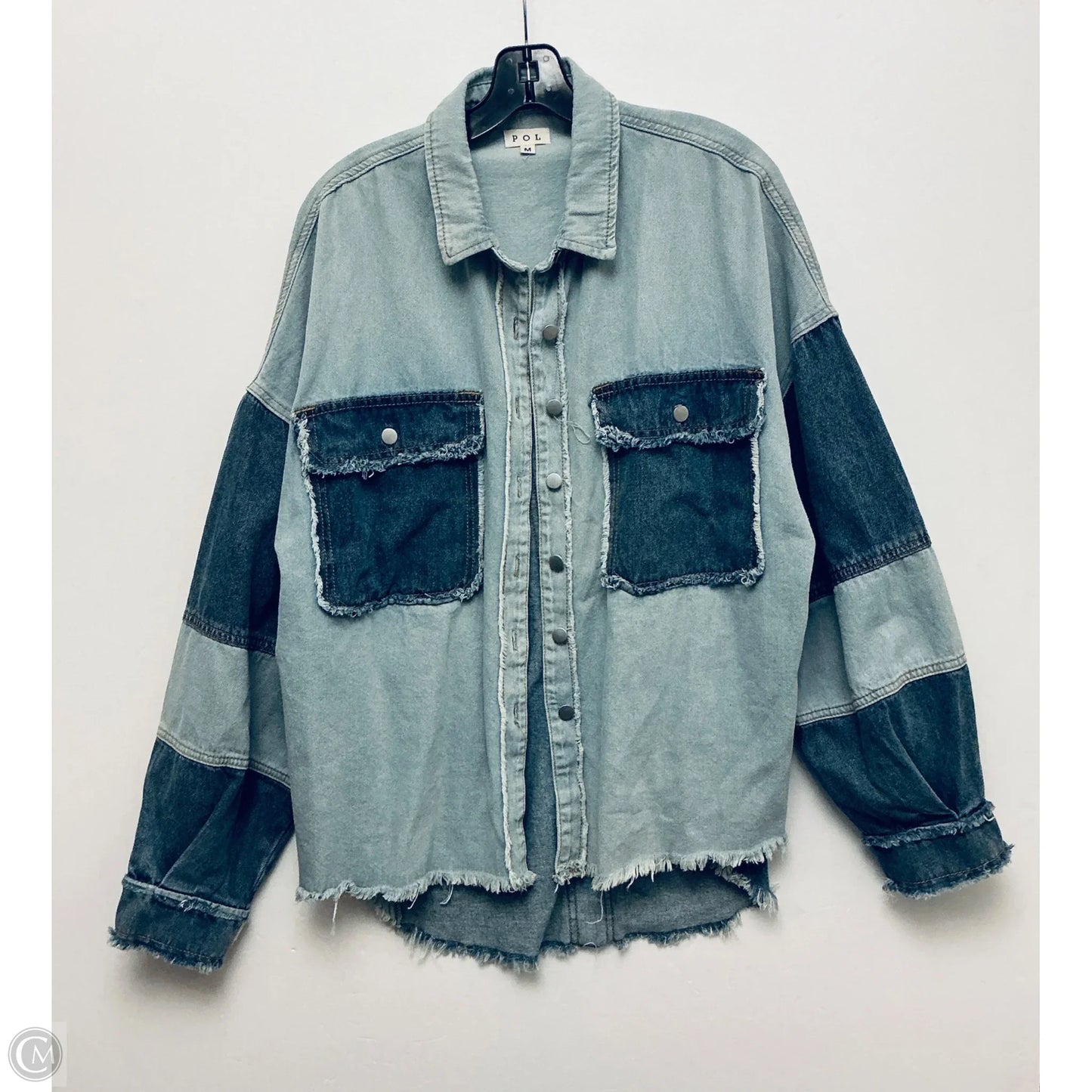 Jacket Denim By Pol In Blue Denim, Size: M