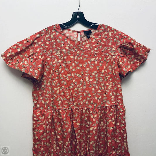 Dress Casual Midi By Who What Wear In Floral Print, Size: Xxl
