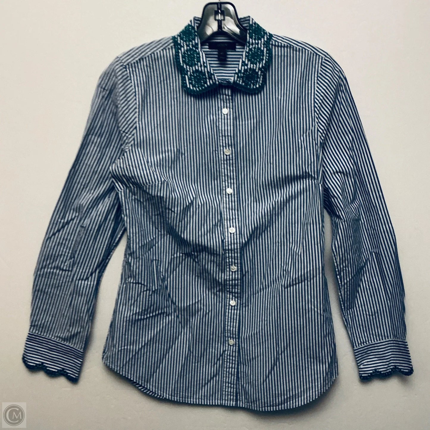 Top Long Sleeve By J. Crew In Striped Pattern, Size: 4