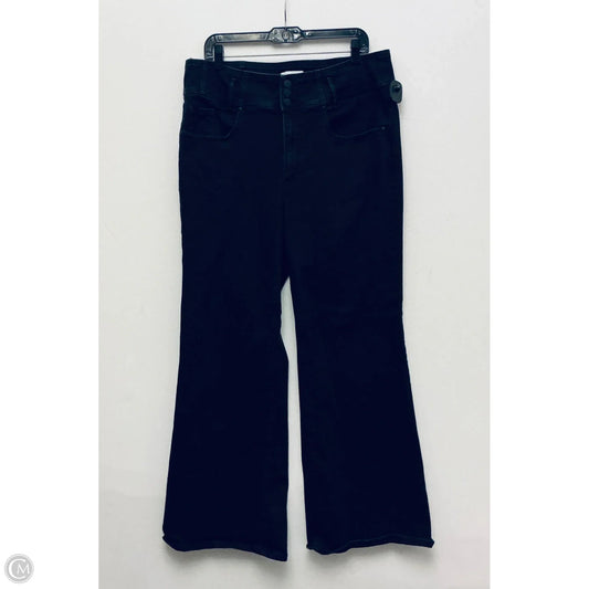 Jeans Flared By Lane Bryant In Black Denim, Size: 16