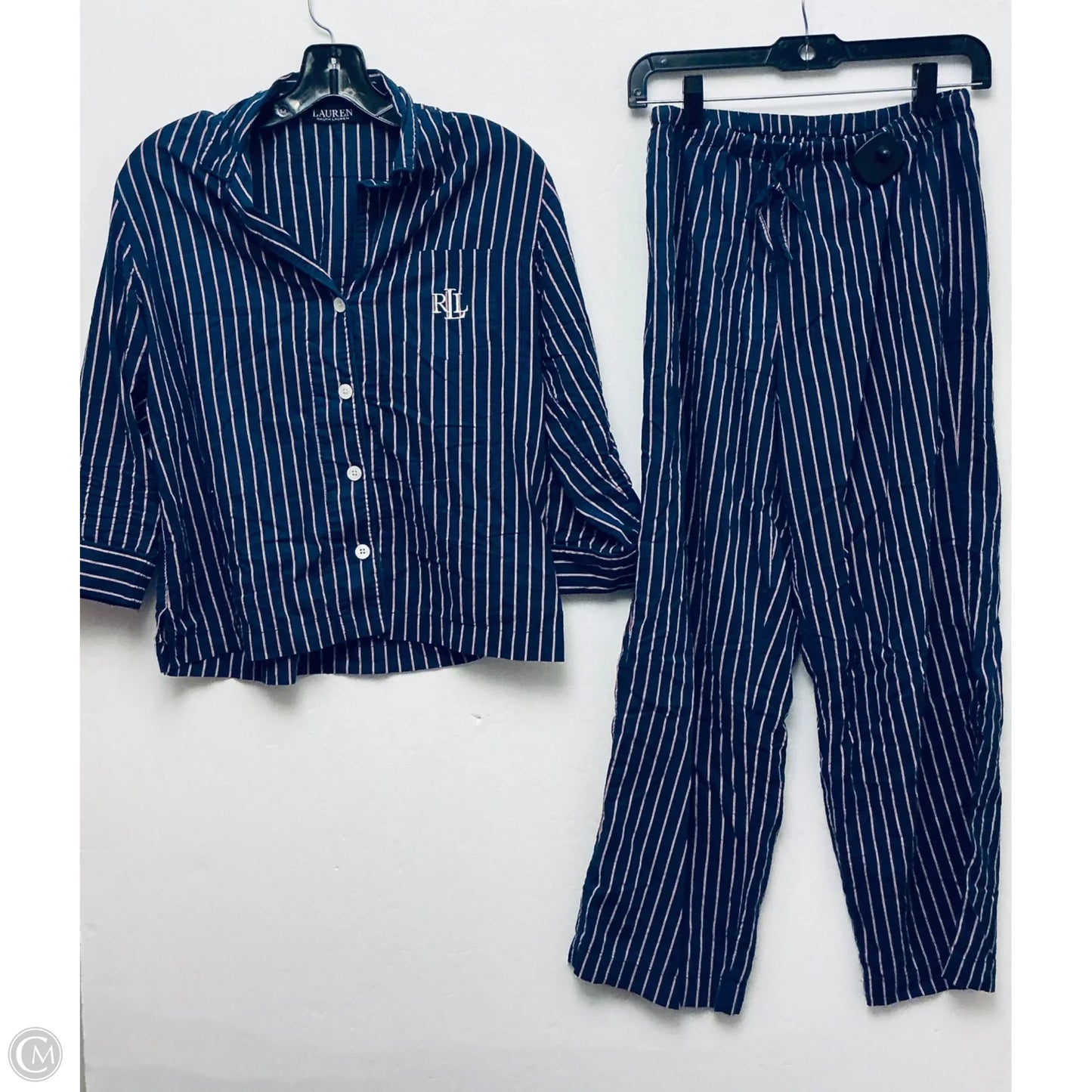 Pajamas 2pc By Lauren By Ralph Lauren In Blue, Size: S
