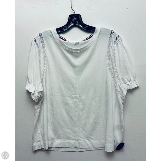 Top Short Sleeve By Tommy Hilfiger In White, Size: Xxl