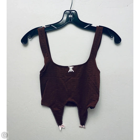 Top Sleeveless Basic By Anthropologie In Brown, Size: Xs
