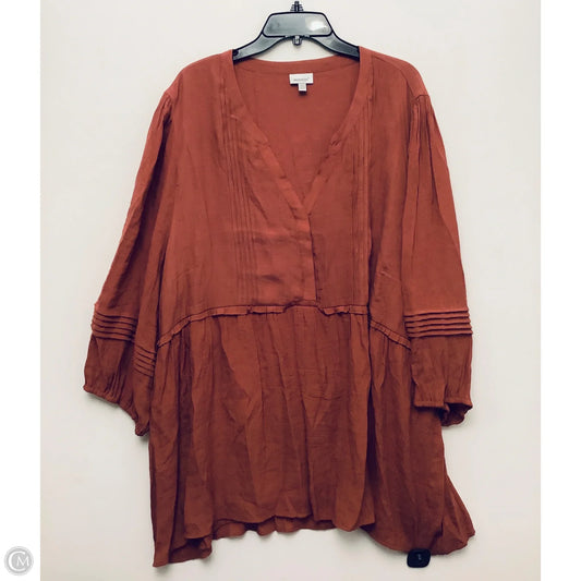 Top 3/4 Sleeve By Avenue In Red, Size: 4x