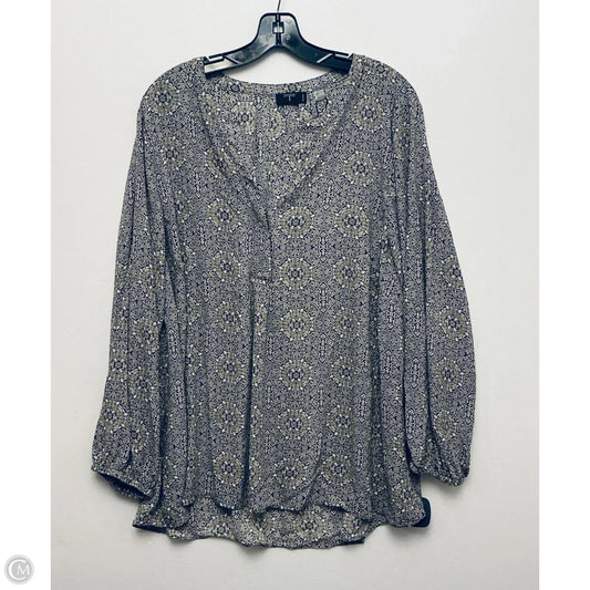 Top Long Sleeve By Tahari In Green, Size: 3x