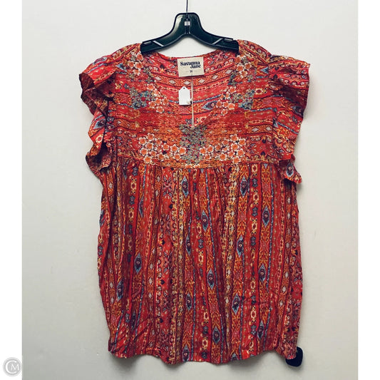 Top Short Sleeve By Savanna Jane In Red, Size: 3x