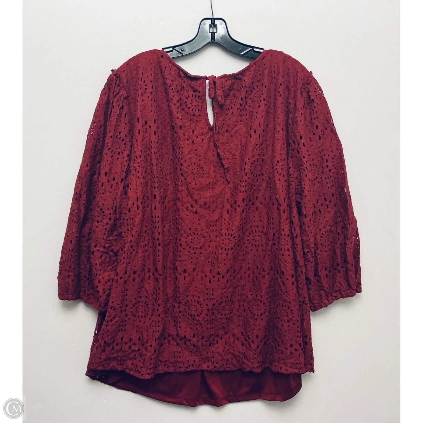 Top Long Sleeve Basic By Lc Lauren Conrad In Maroon, Size: 4x