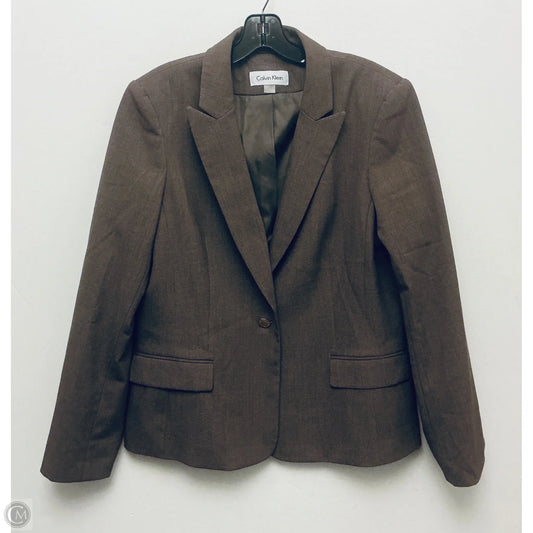 Blazer By Calvin Klein In Brown, Size: 14