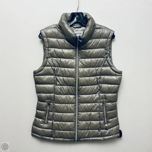 Vest Puffer & Quilted By Calvin Klein In Tan, Size: L