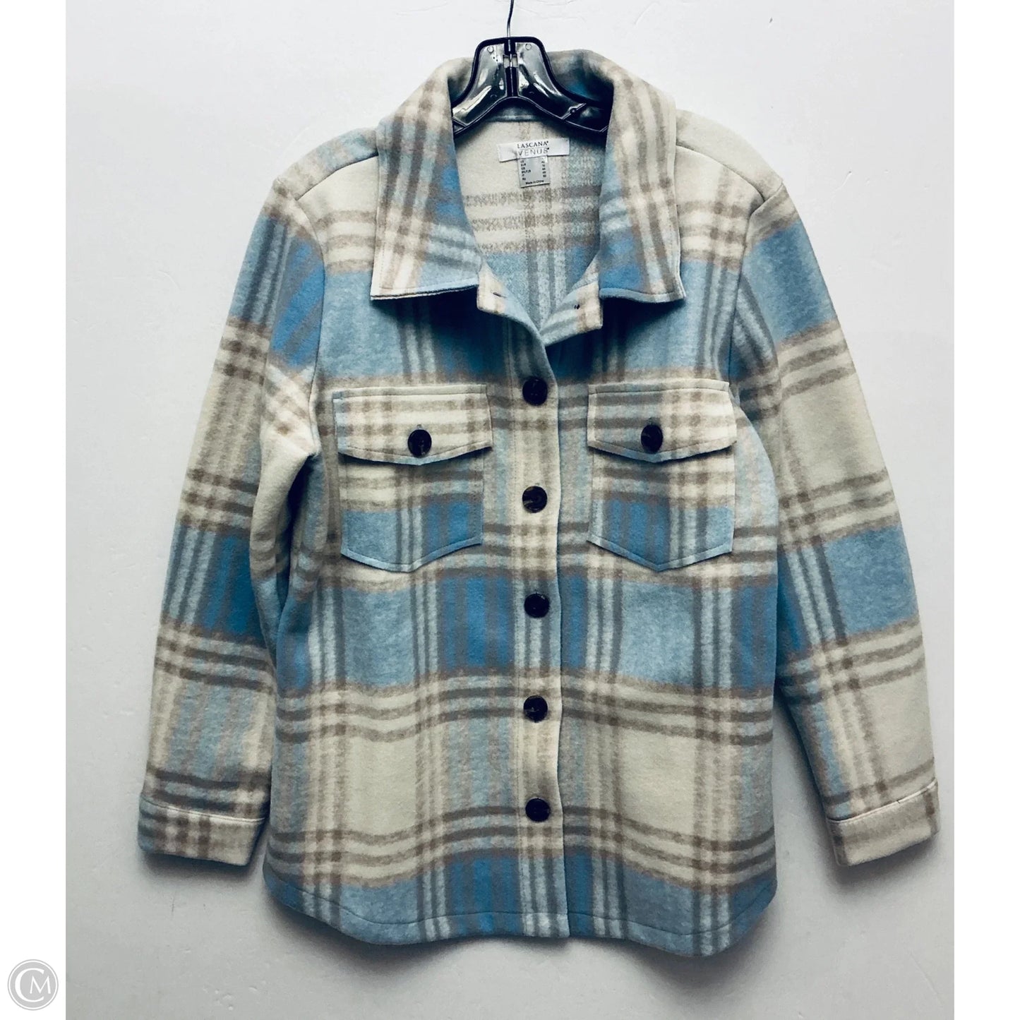Jacket Shirt By Lascana In Cream, Size: 10