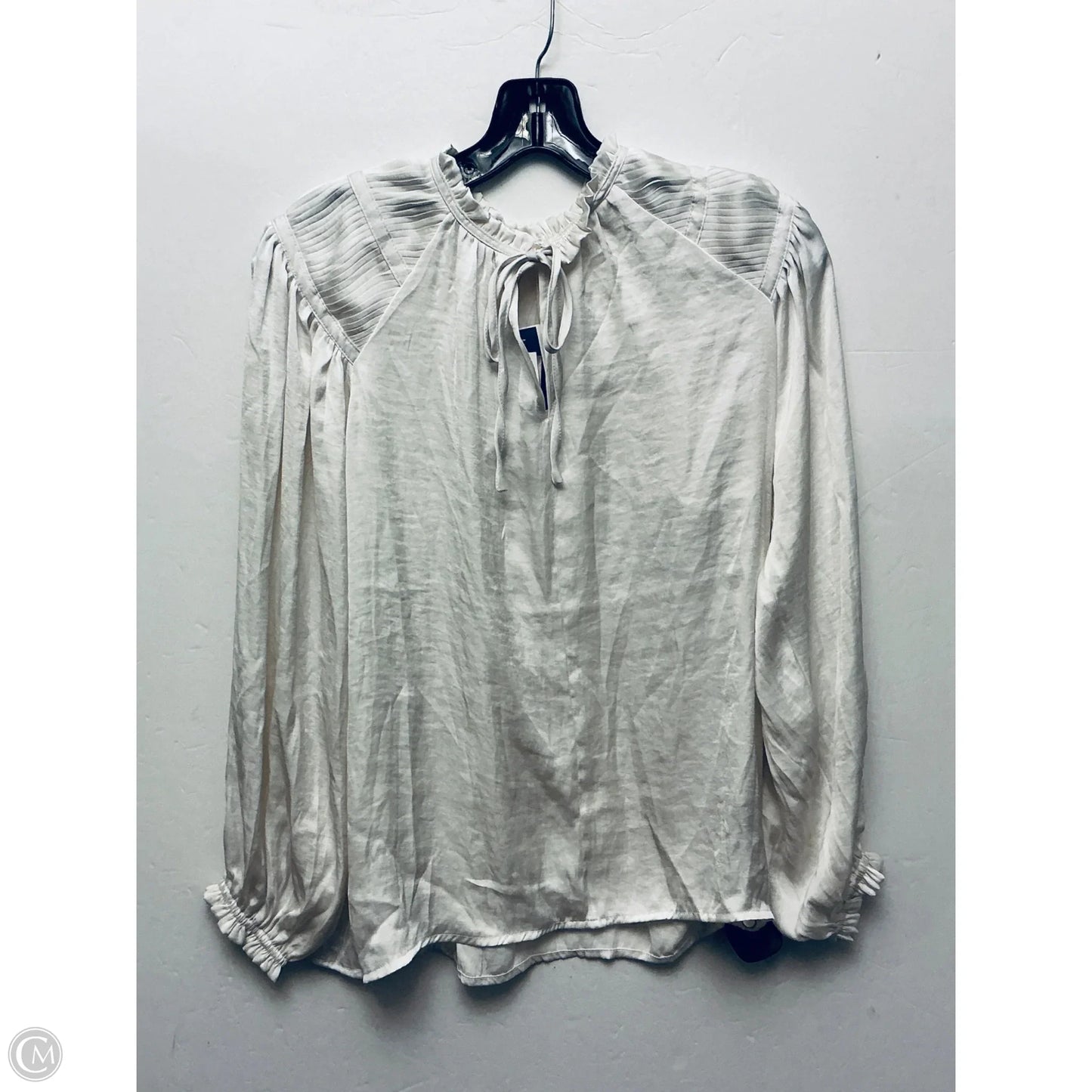 Top Long Sleeve By Philosophy In White, Size: S