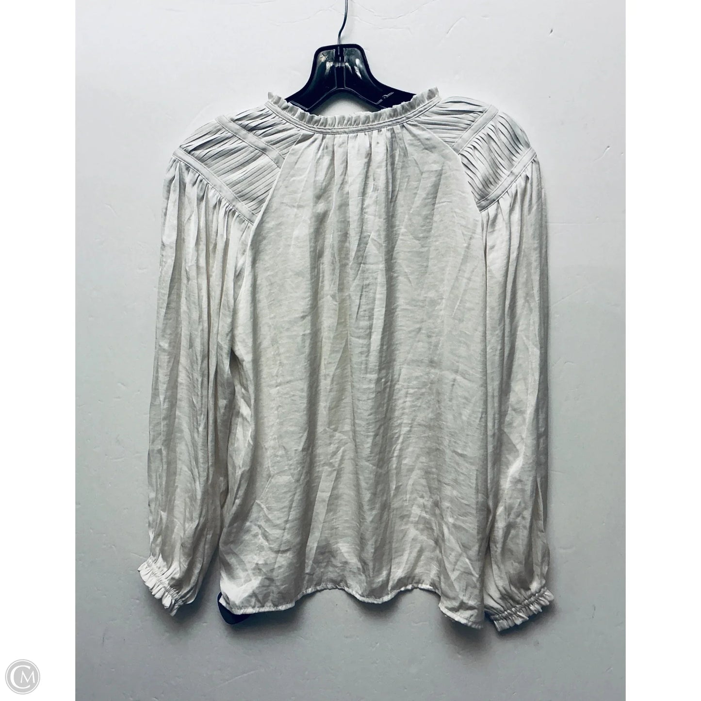 Top Long Sleeve By Philosophy In White, Size: S
