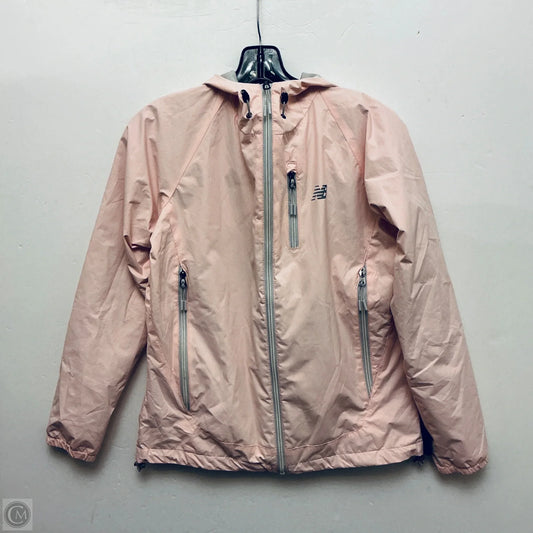Jacket Windbreaker By New Balance In Pink, Size: M