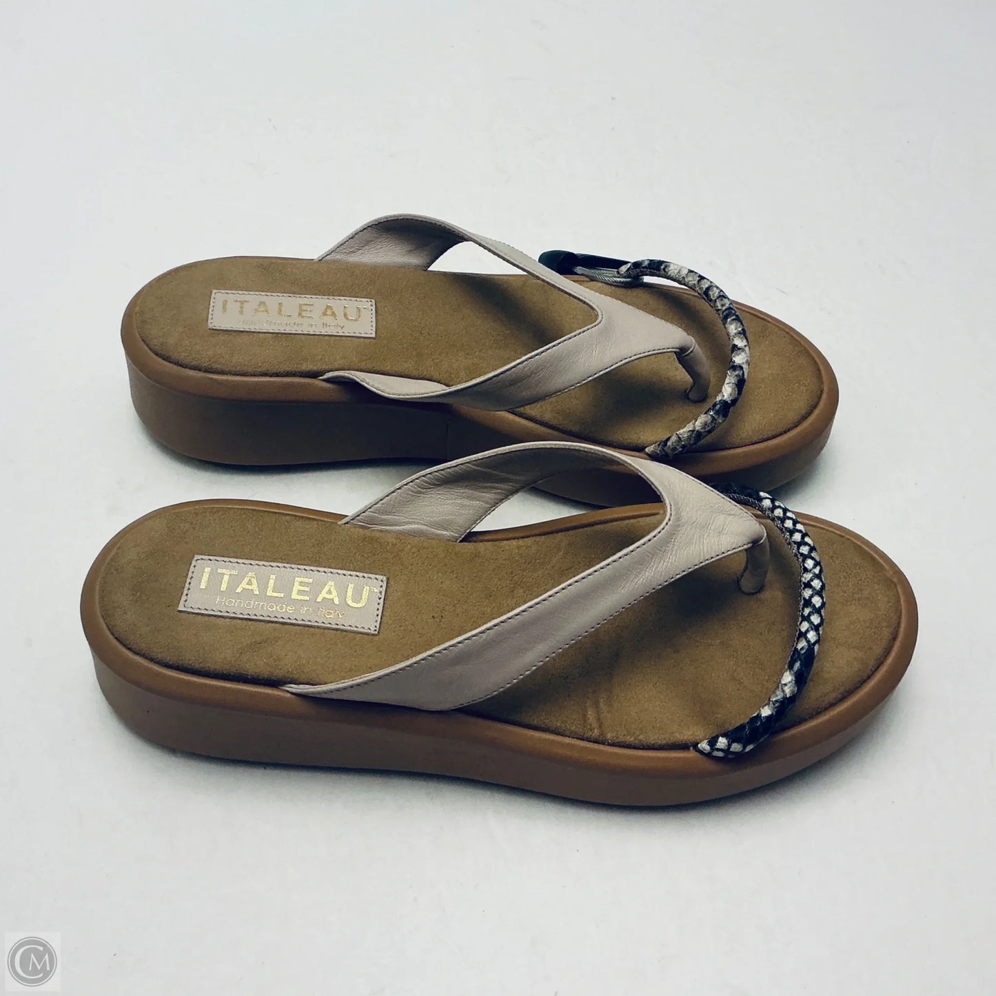 Sandals Heels Wedge By Cmc In Brown, Size: 9