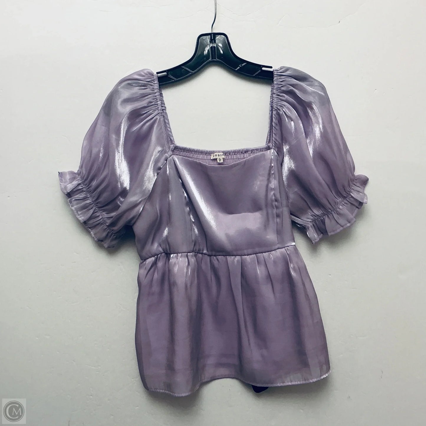 Top Short Sleeve Basic By Jodifl In Purple, Size: L